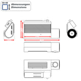 AMPIRE Dual Dashcam 2K Front Dashcam & 1080p Hækkamera, 4G LTE, WLAN og GPS