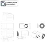 AMPIRE Dual Dashcam 2K Front Dashcam & 1080p Hækkamera, 4G LTE, WLAN og GPS