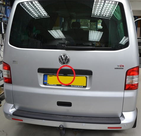 Originalt bakkamera Low, VW T5GP m/Bagklap